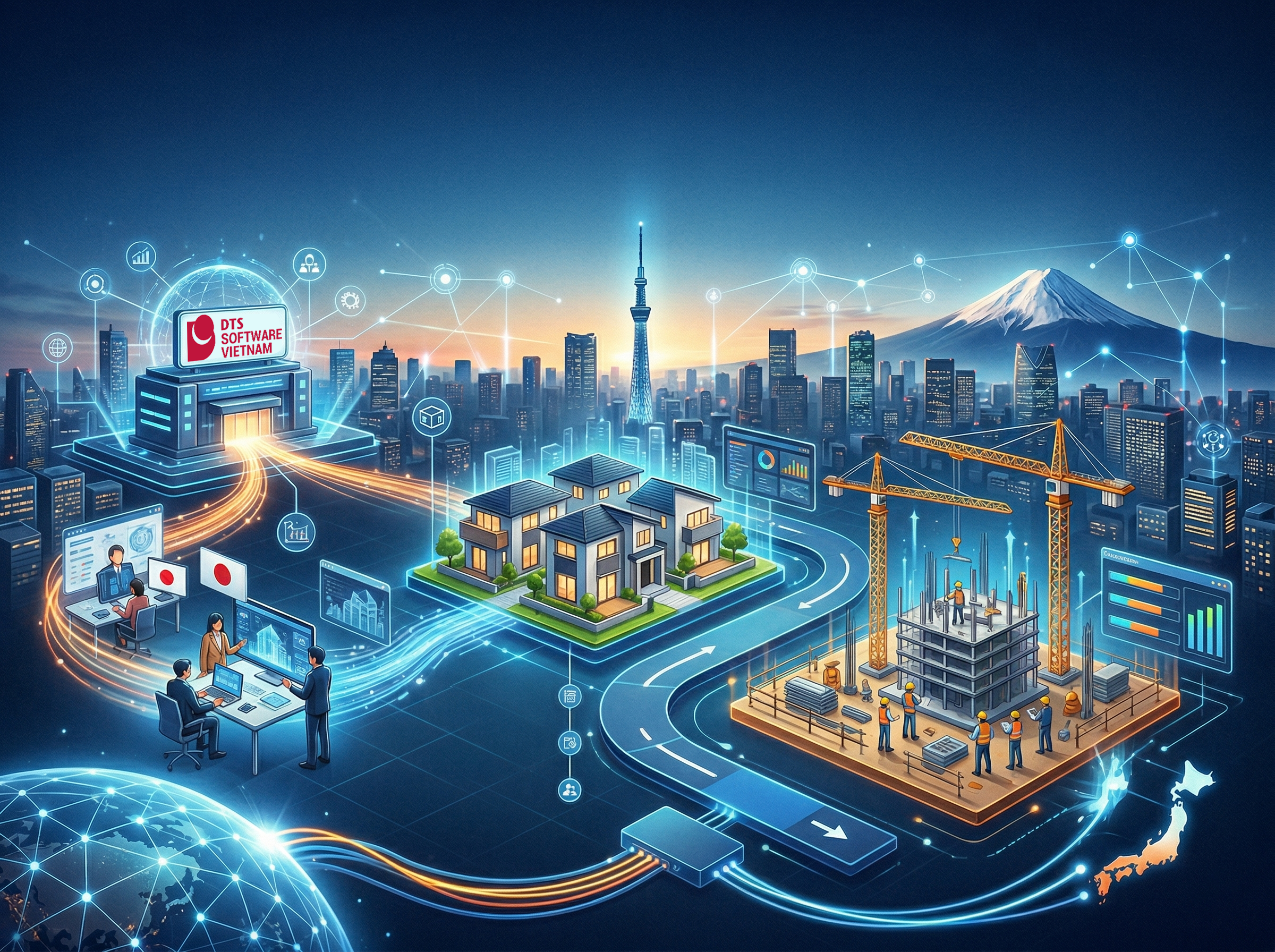 BPO housing Nhật Bản DTS Software Vietnam CAD outsourcing Japan